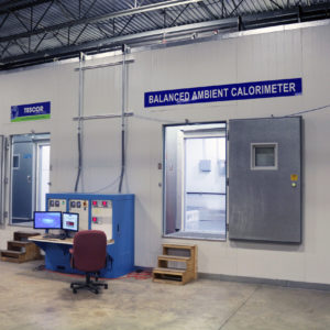 Balanced ambient calorimeters, shown in this image, can be supplied as calibrated room type or full balanced ambient with a conditioned annular space around the test room.